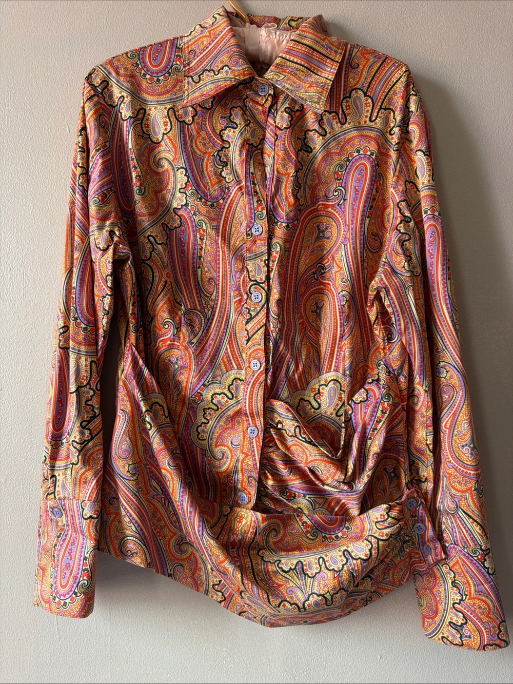 Beautiful Vintage Paisley Button-Down Shirt Finleys medium fit